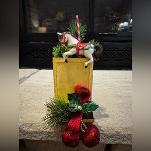 Vintage Christmas Assembly Match Safe with Vintage Christmas Decor